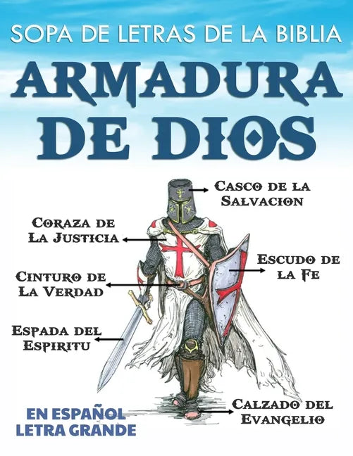 Sopa de Letras de la Biblia en Español Letra Grande: Armadura de Dios - Paperback