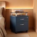 Rolling File Cabinet Graphite With Locking Top Drawer