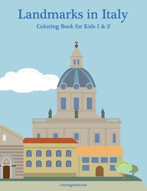 Landmarks in Italy Coloring Book for Kids 1 & 2 - Paperback