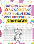Tracing Letter Workbook For Toddlers, Kids, Preschool: 26 Cute Animals Alphabet Dot-to-dot Tracing Method Activity Book And Coloring Page With Writing - Paperback
