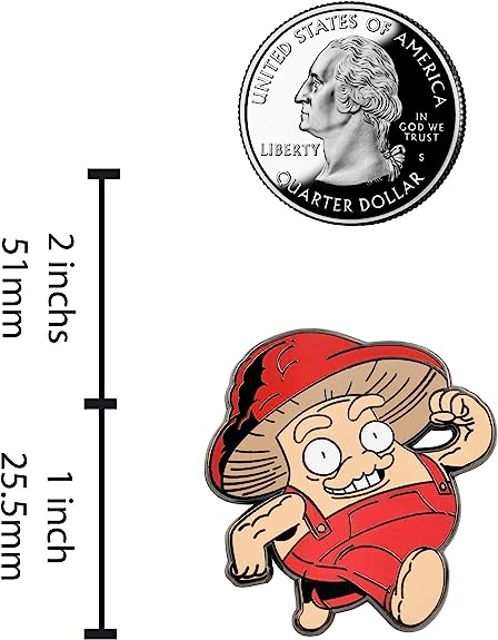 Mushroom Guy Enamel Pin - Funny, Trippy Shroom Dude Pin