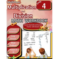 Multiplication and Division Math Workbook 4th Grade: Multiplication and Division Word Problems Grade 4, Triple Digit Multiplication, Long Division, Po - Paperback