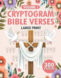 Cryptogram Bible Verses: 300 Large Print Christian Cryptograms Puzzle for Adults Vol 1 - Paperback