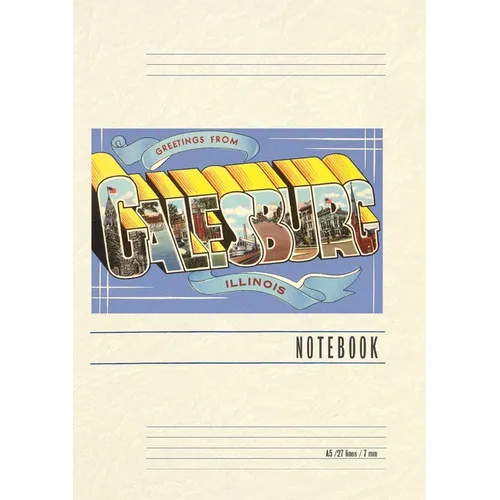 Vintage Lined Notebook Greetings from Galesburg, Illinois - Paperback