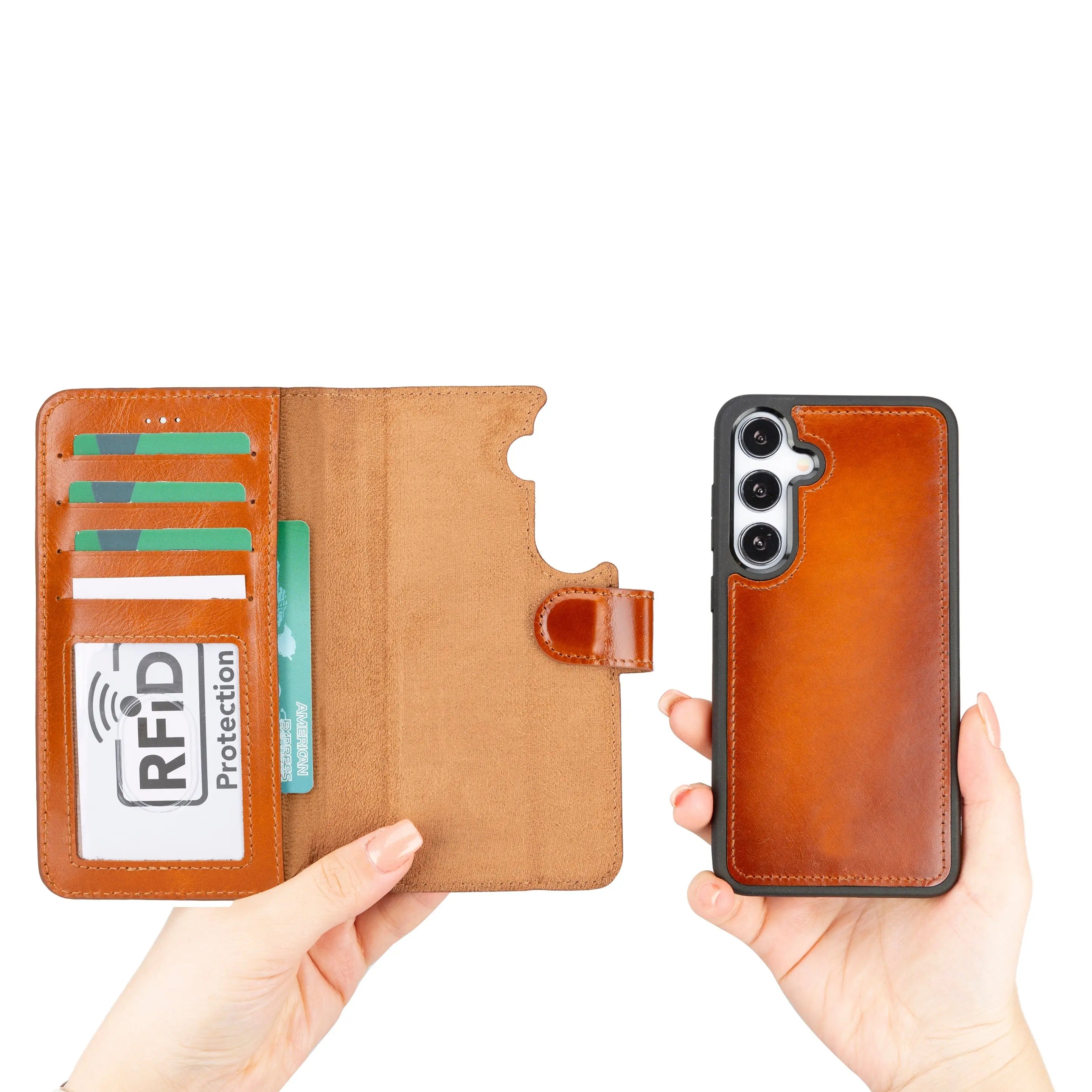 Samsung Galaxy S24 Ultra Leather Wallet Case Detachable RFID – Magic