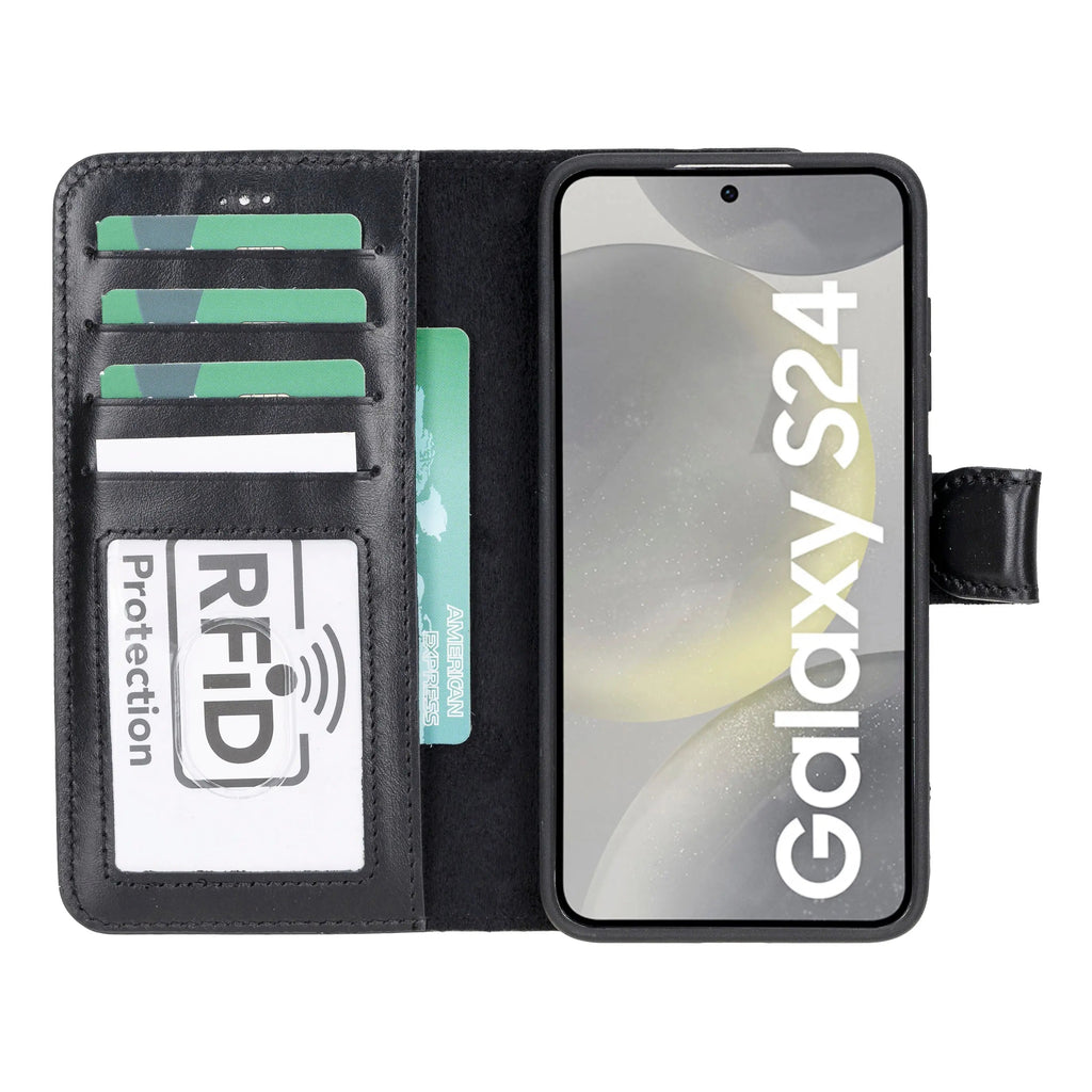 Samsung Galaxy S24 Ultra Leather Wallet Case Detachable RFID – Magic