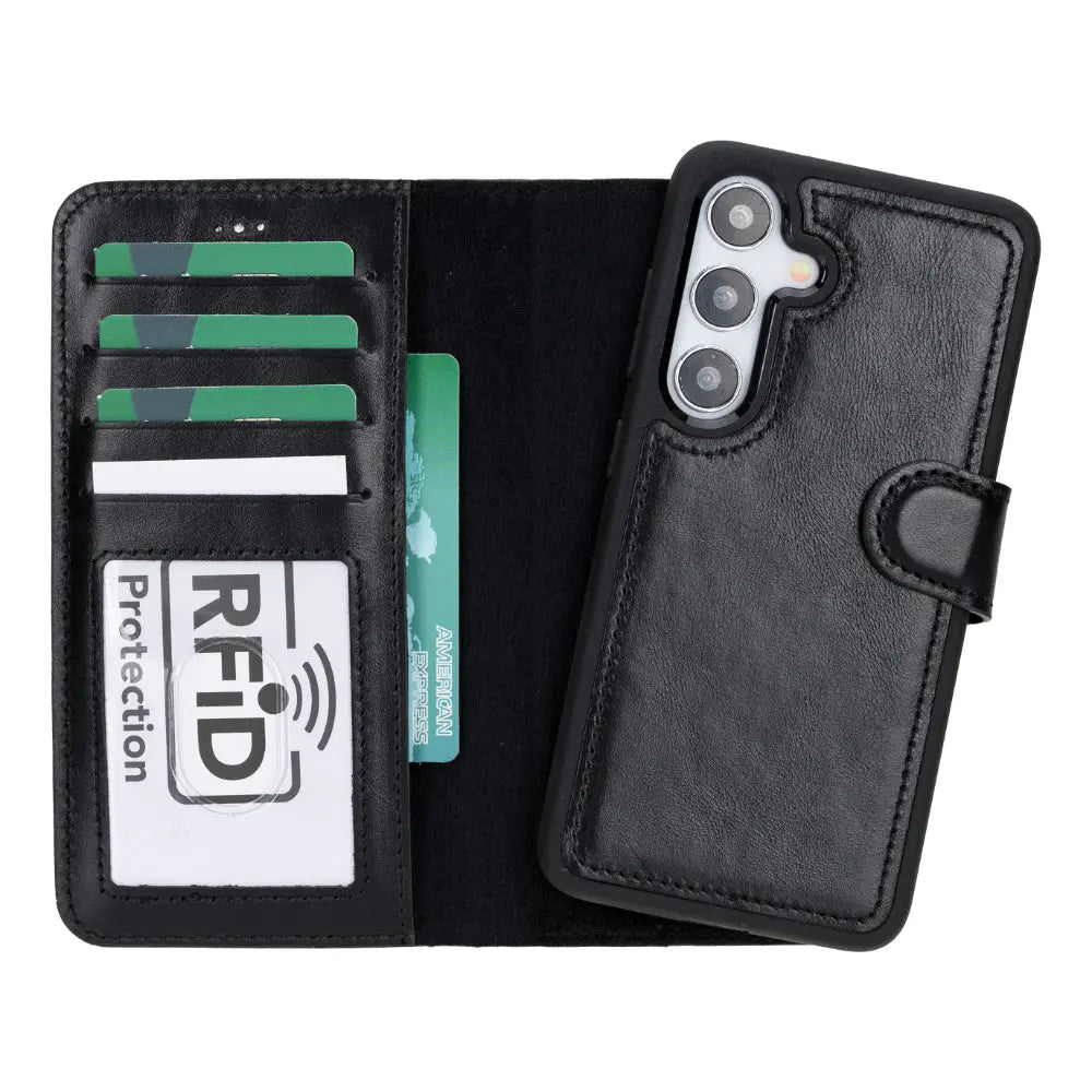 Samsung Galaxy S25 Plus Leather Wallet Case Detachable RFID – Magic