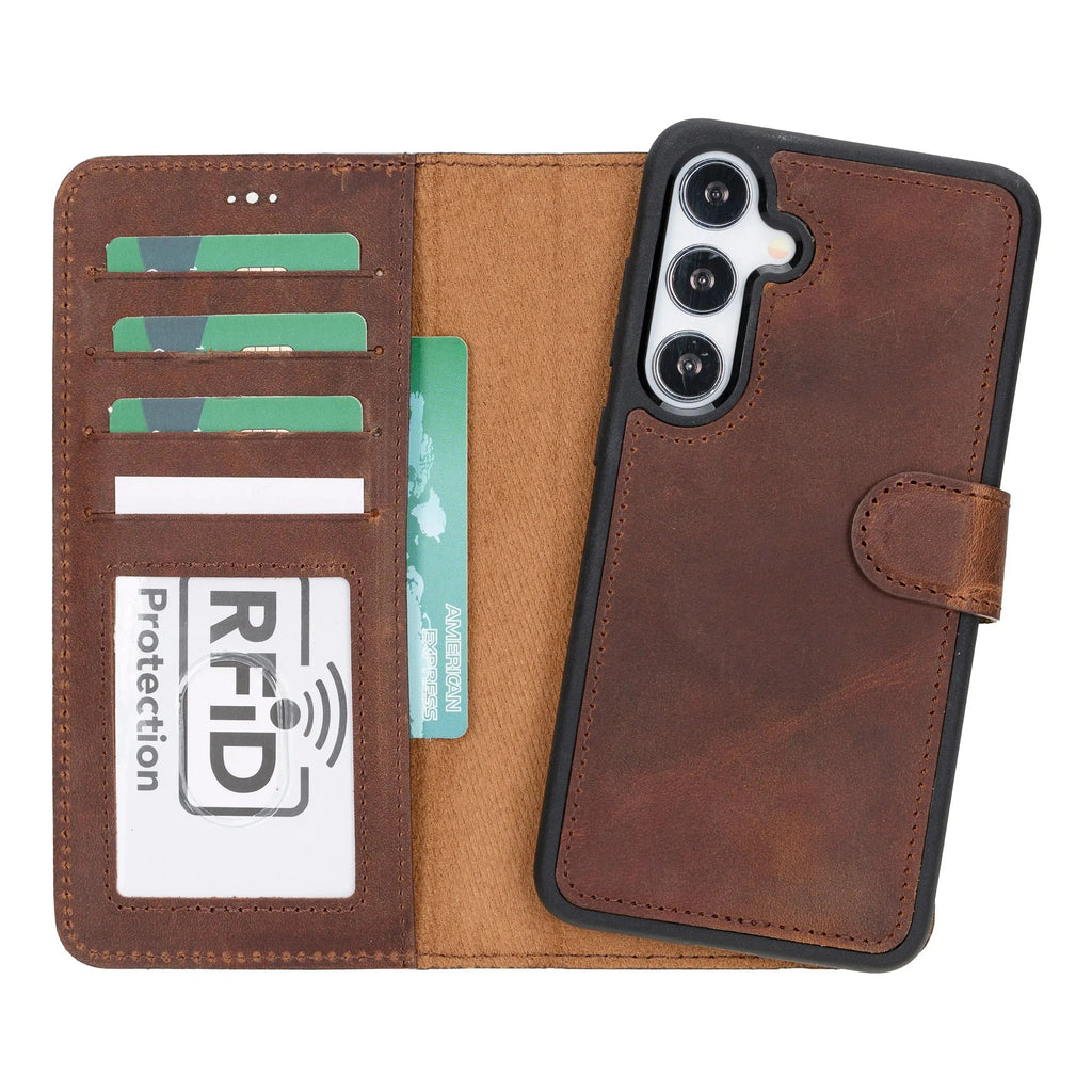 Samsung Galaxy S24 Plus Leather Wallet Case Detachable RFID – Magic