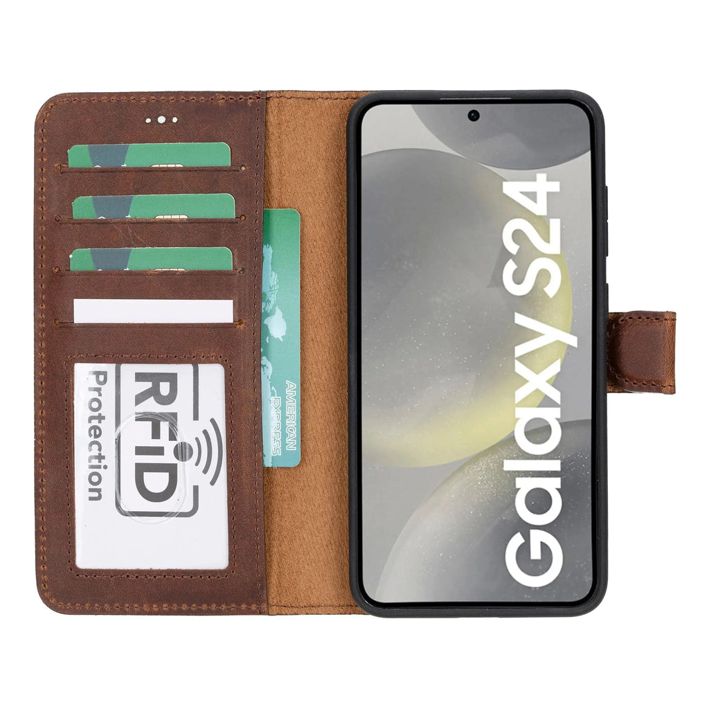 Samsung Galaxy S24 Ultra Leather Wallet Case Detachable RFID – Magic