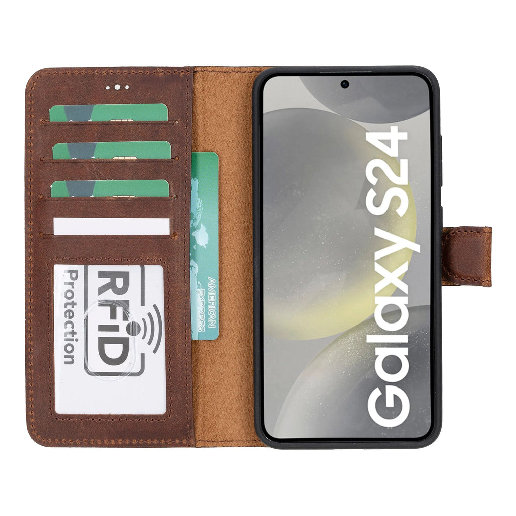 Samsung Galaxy S24 Plus Leather Wallet Case Detachable RFID – Magic
