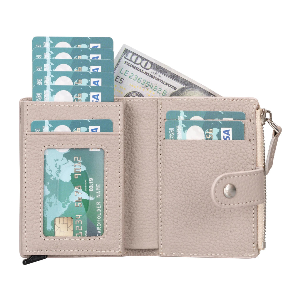 Leather Zip Mechanical Card Holder