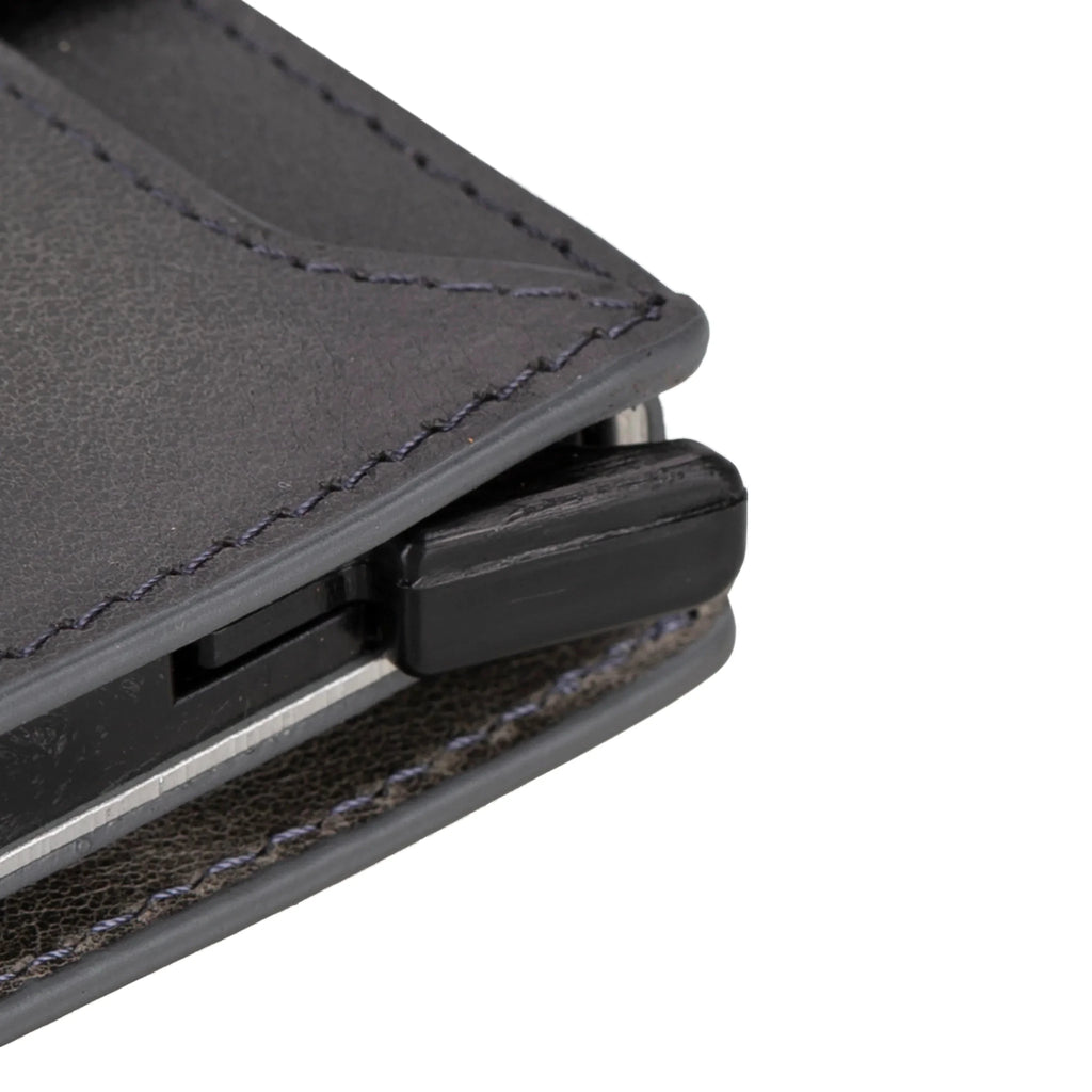 Leather Zip Mechanical Card Holder