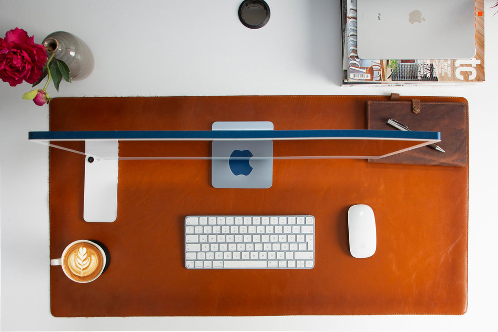Natural Leather Desk Mat (37 cm x 80 cm)