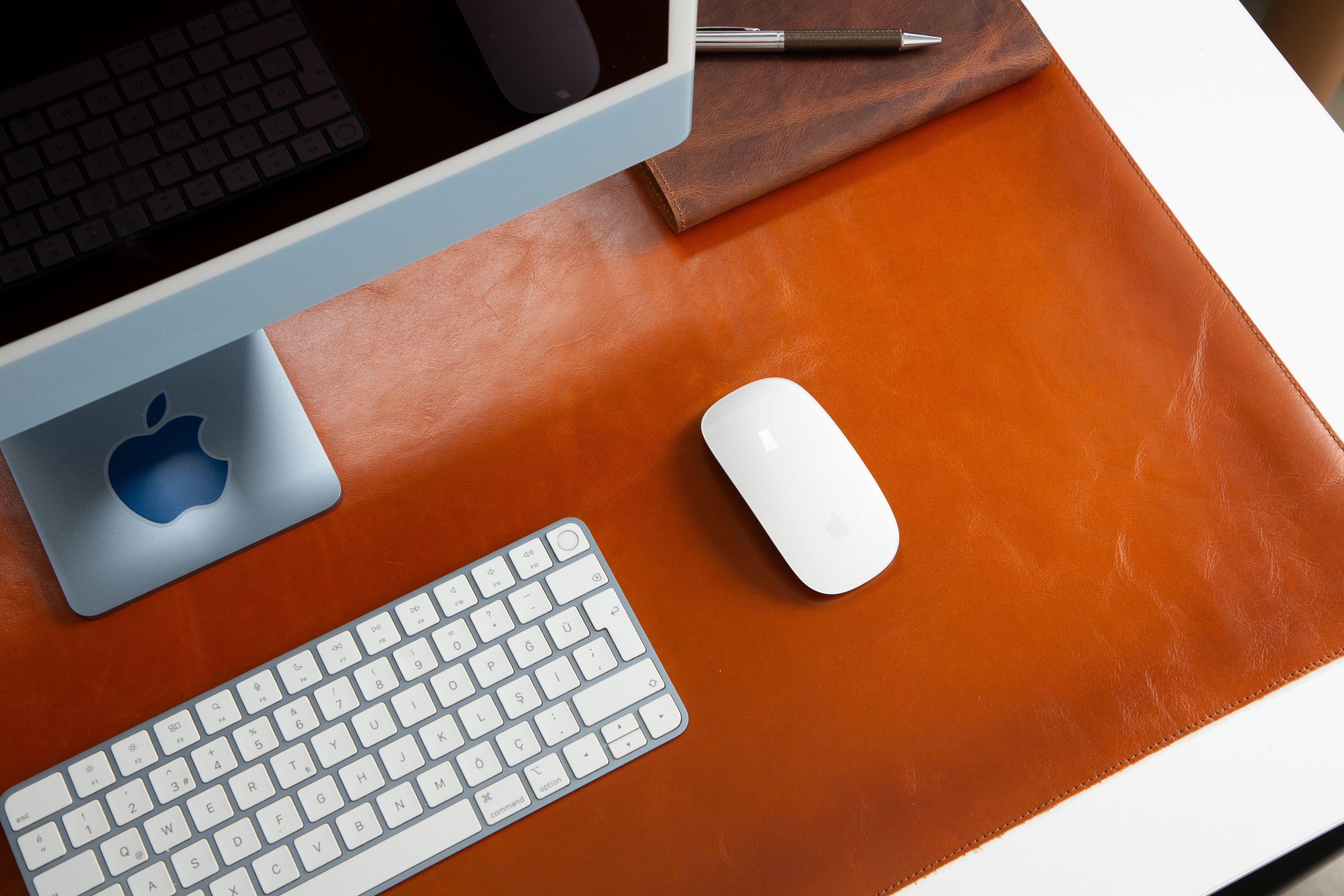 Natural Leather Desk Mat (37 cm x 80 cm)