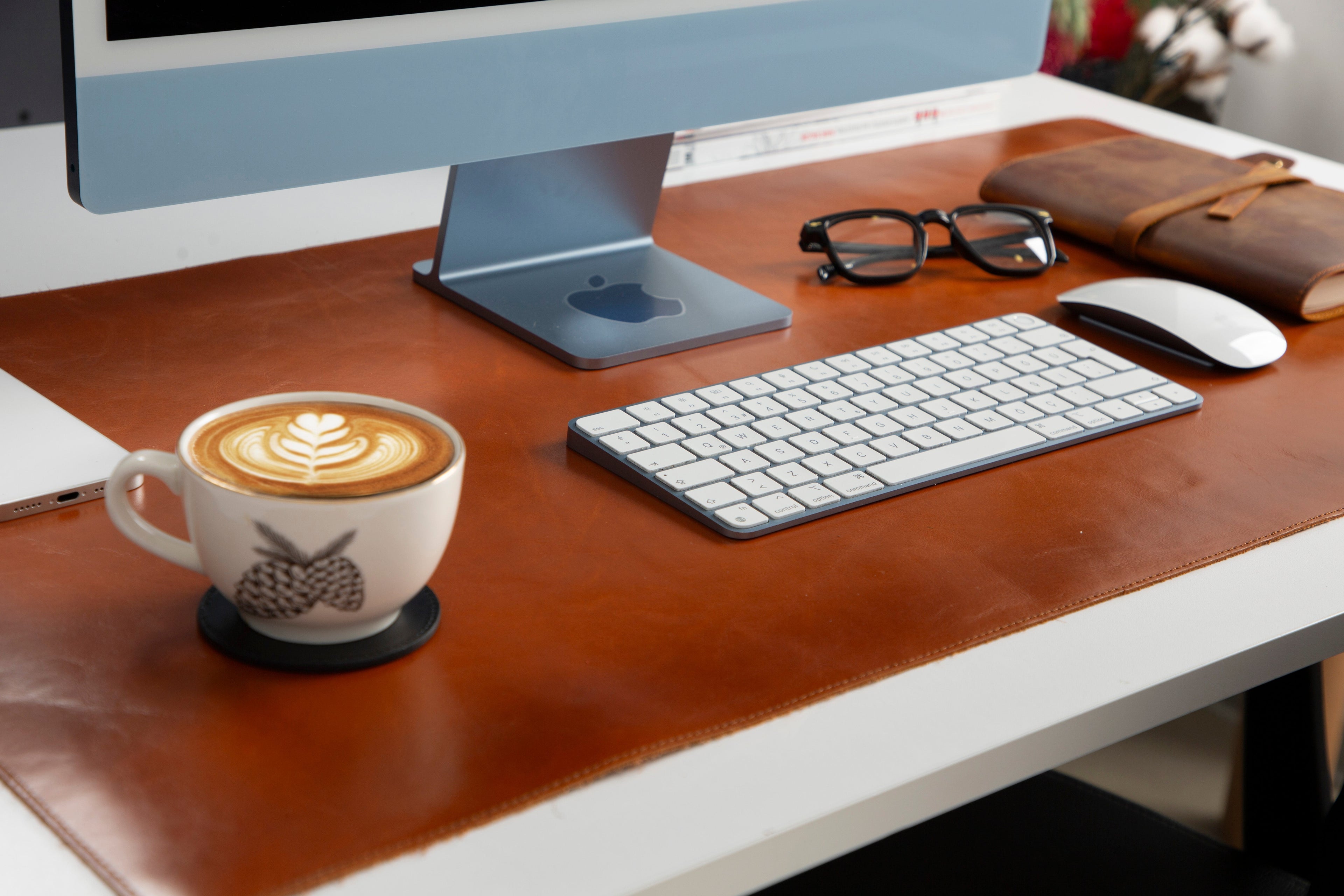Natural Leather Desk Mat (37 cm x 80 cm)
