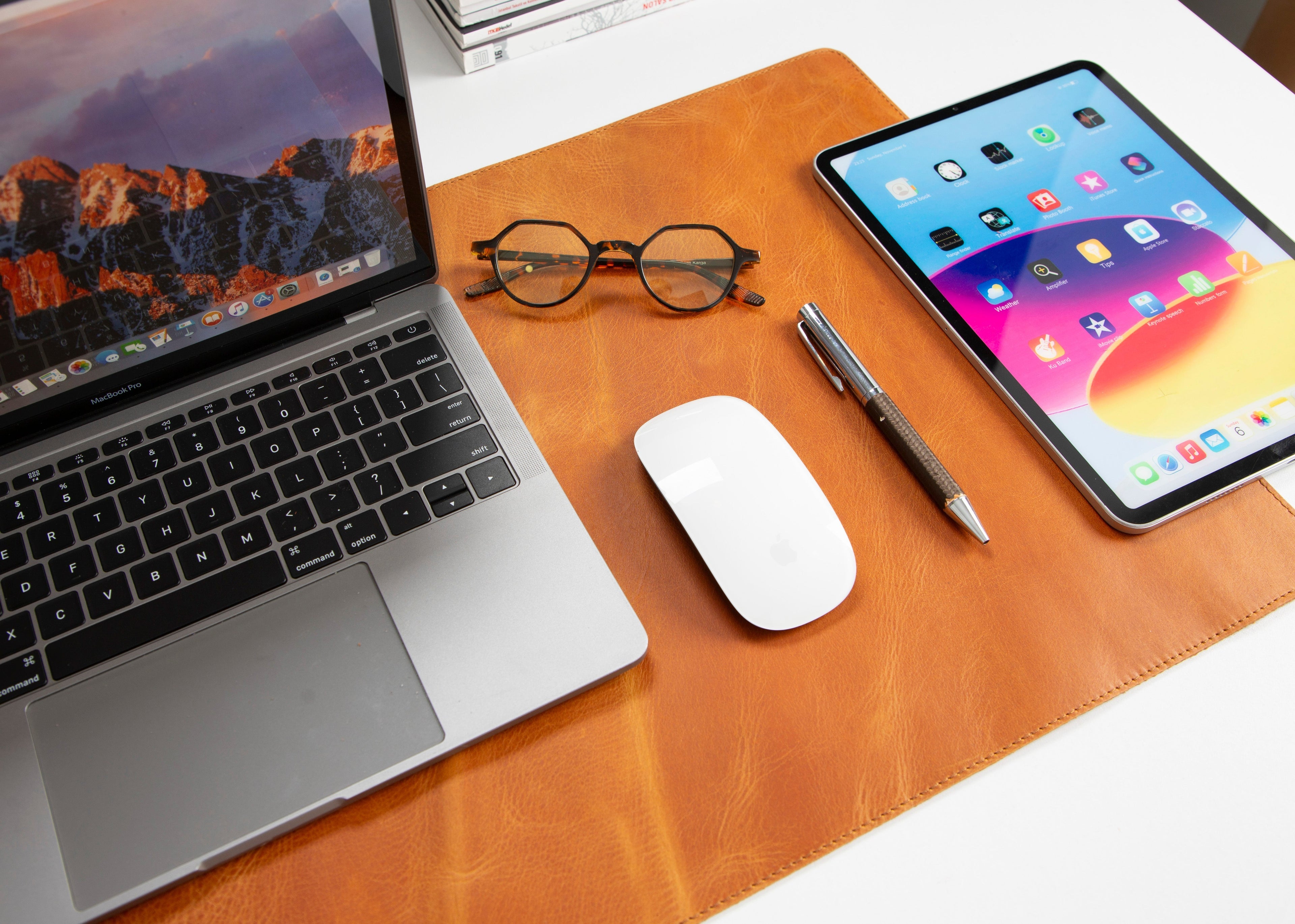 Natural Leather Desk Mat (37 cm x 80 cm)