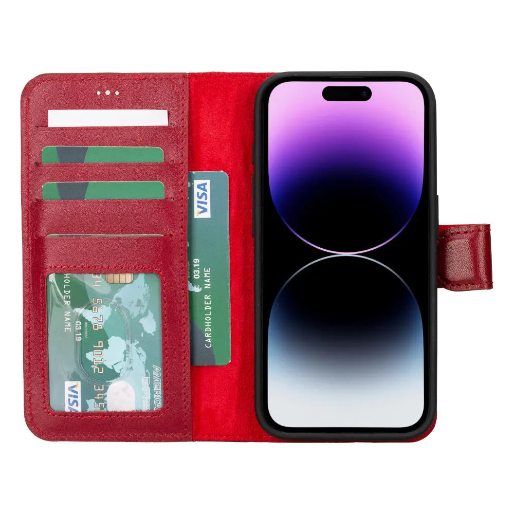 iPhone 16 Pro Max Leather Wallet Case Detachable RFID MagSafe – Magic Series