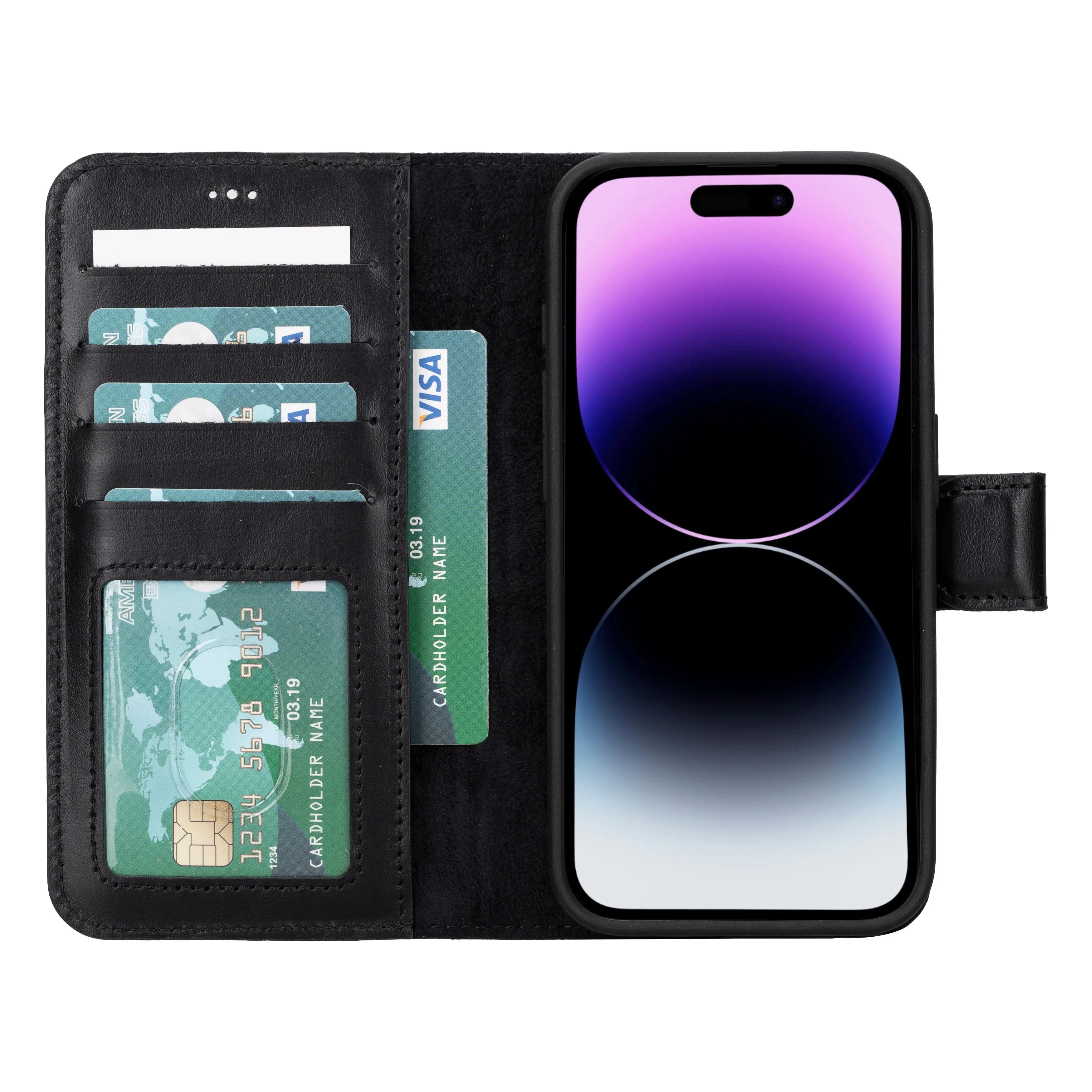 iPhone 16 Pro Max Leather Wallet Case Detachable RFID MagSafe – Magic Series