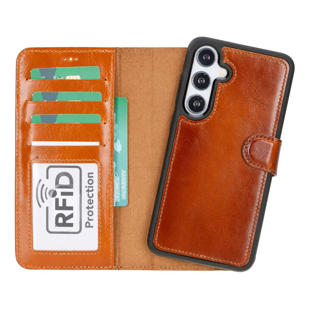 Samsung Galaxy S25 Plus Leather Wallet Case Detachable RFID – Magic