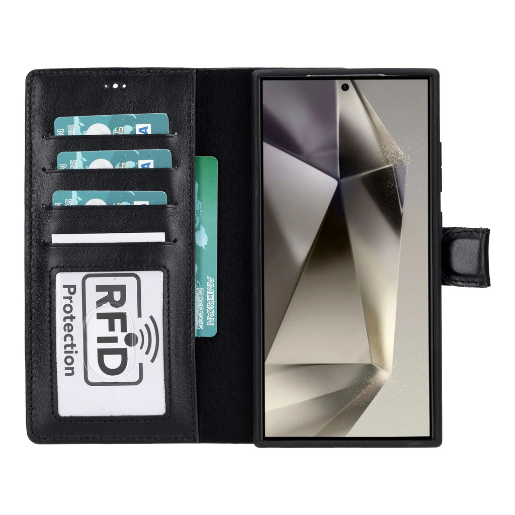 Samsung Galaxy S24 Ultra Leather Wallet Case Detachable RFID – Magic
