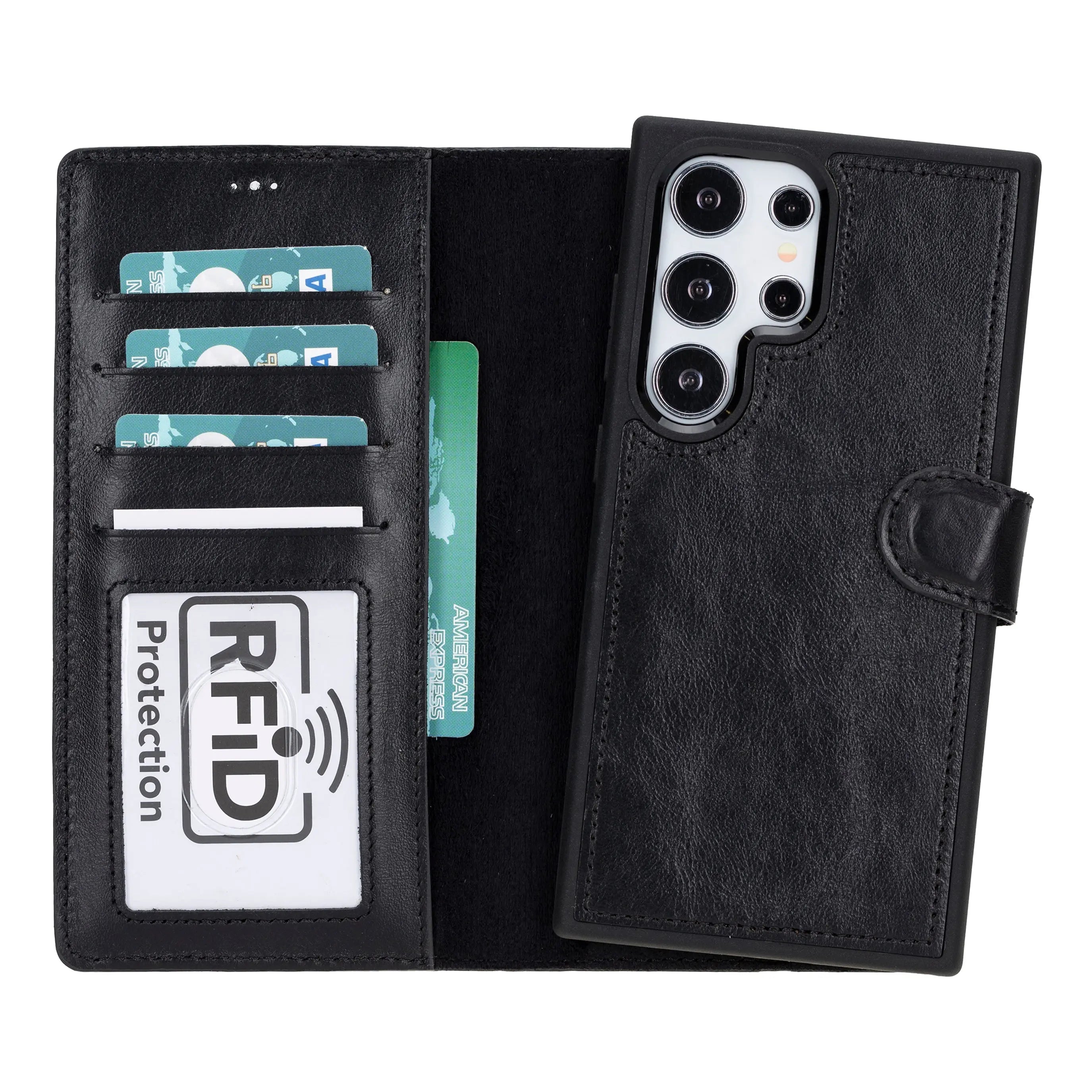 Samsung Galaxy S24 Ultra Leather Wallet Case Detachable RFID – Magic