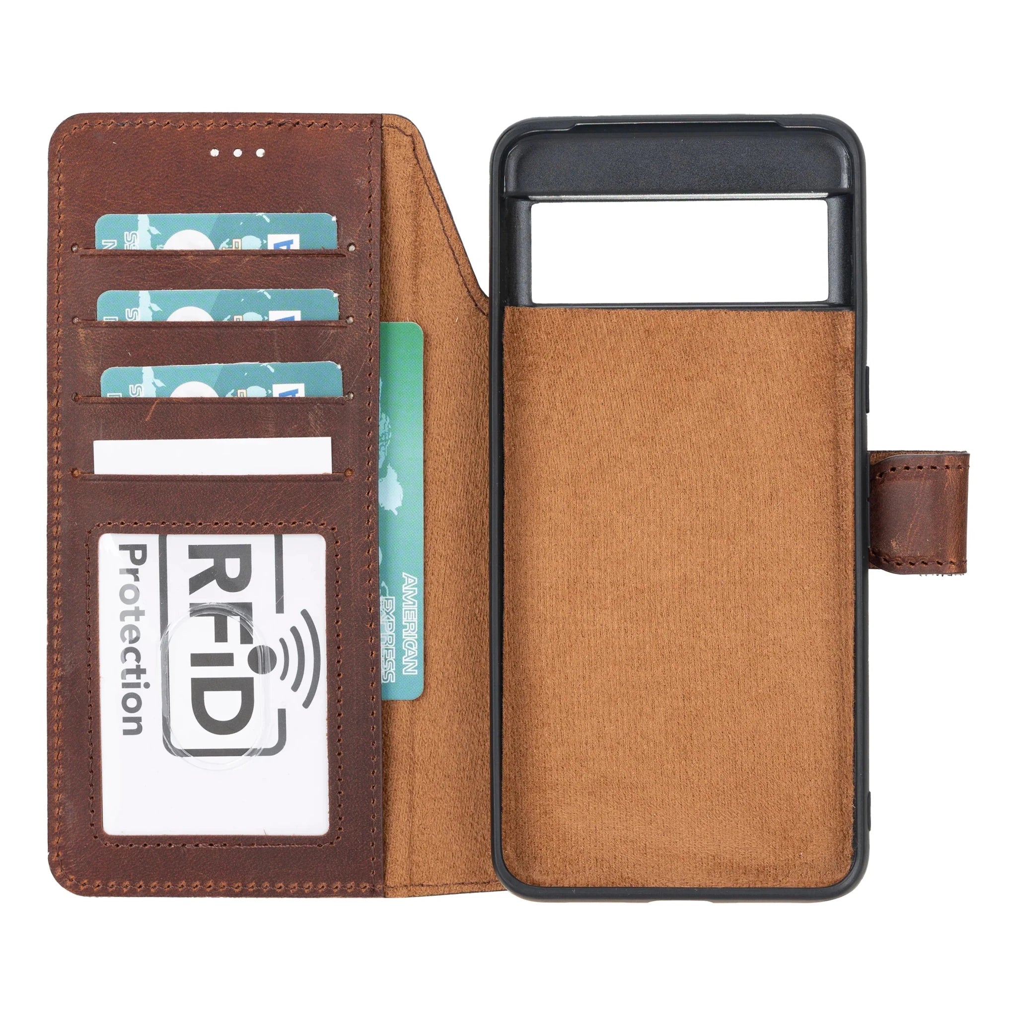Google Pixel 10 / 10 Pro Leather Wallet Case Detachable RFID – Magic