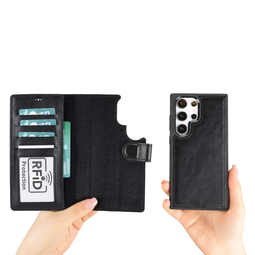 Samsung Galaxy S24 Ultra Leather Wallet Case Detachable RFID – Magic