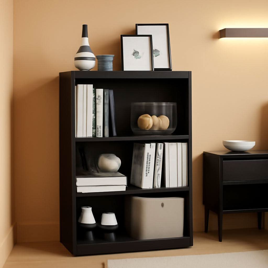 3 Tier Adjustable Bookcase For Home Office Storage