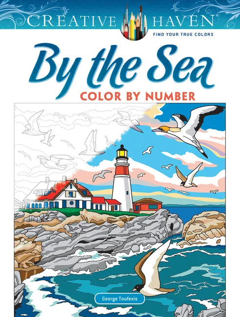 Creative Haven by the Sea Color by Number - Paperback