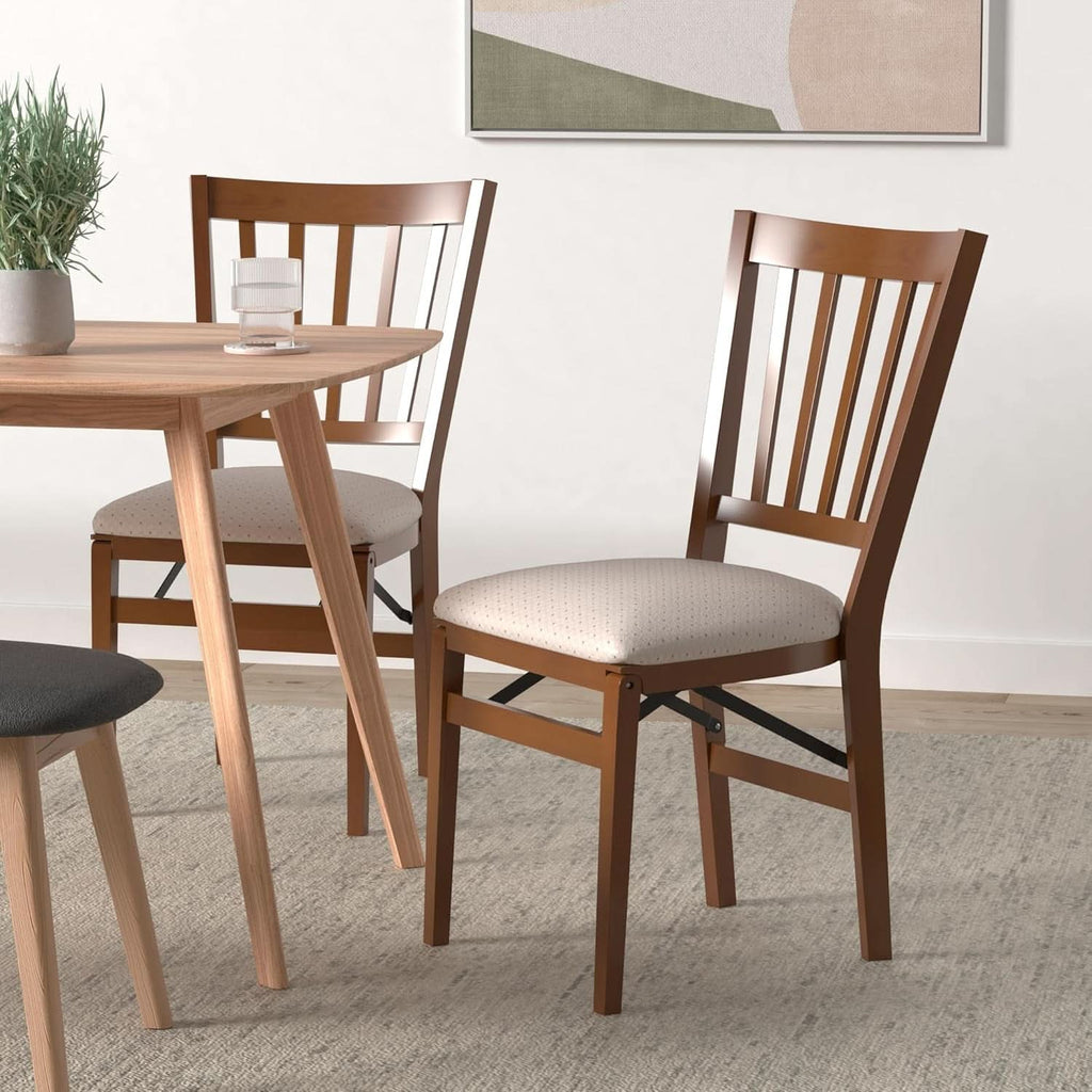 Stakmore Fruitwood Folding Chair Solid Wood 2 Pack