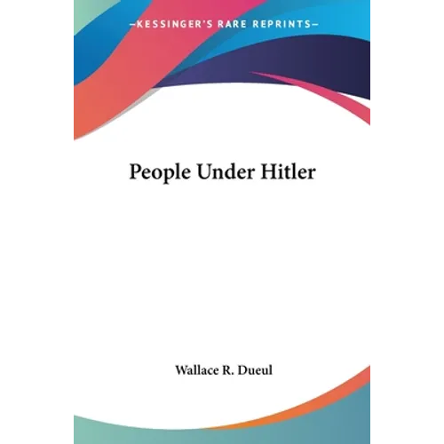 People Under Hitler - Paperback