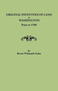 Original Patentees of Land at Washington Prior to 1700 - Paperback