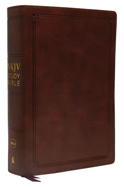 NKJV Study Bible, Imitation Leather, Brown, Red Letter Edition, Comfort Print: The Complete Resource for Studying God's Word - Imitation Leather