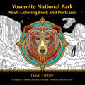 Yosemite National Park Adult Coloring Book and Postcards: A Magical Coloring Journey Through Yosemite National Park - Paperback