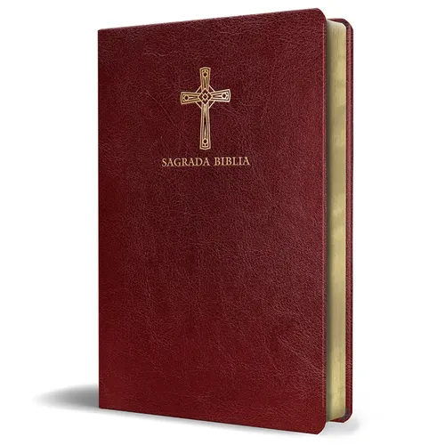 Biblia Catica En Espal. S匇il Piel Vinotinto, Tama Compacto / Catholic Bible. Spanish-Language, Leathersoft, Wine, Compact - Hardcover