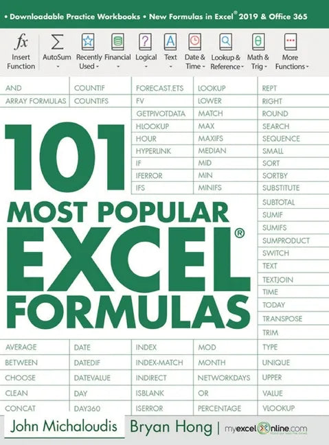 101 Most Popular Excel Formulas - Hardcover