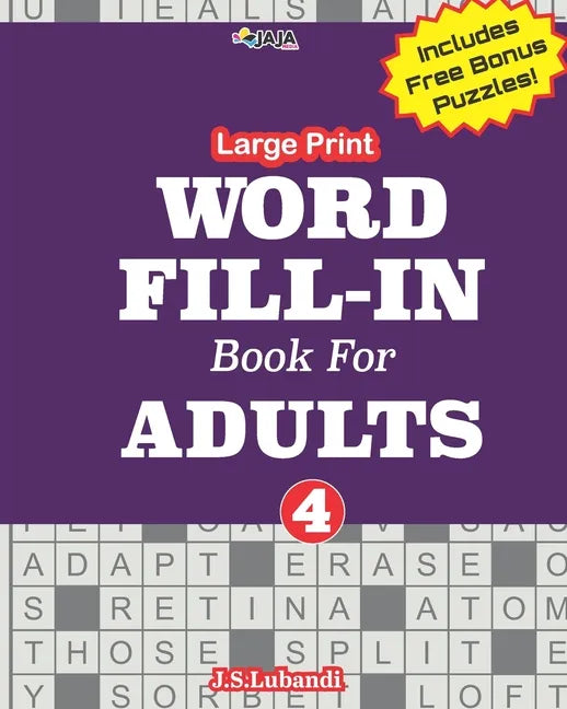 Large Print WORD FILL-IN Book For ADULTS; Vol.4 - Paperback