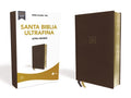 Rvr60, Santa Biblia, Ultrafina, Letra Grande, Leathersoft, Café, Palabras de Jesús En Rojo, Comfort Print - Leather