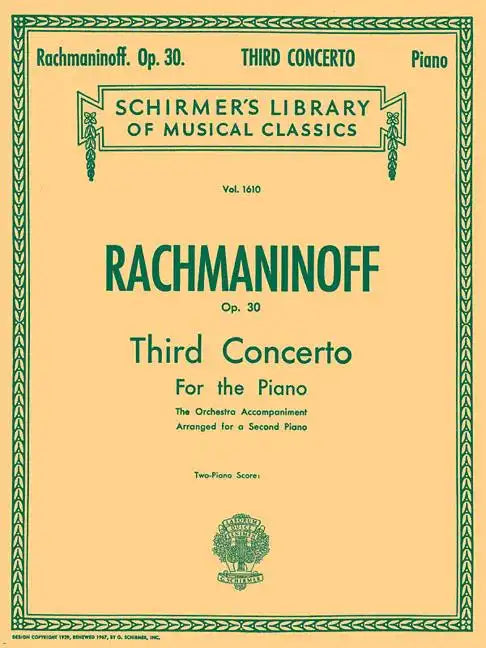 Concerto No. 3 in D Minor, Op. 30: Nfmc 2024-2028 Selection Schirmer Library of Classics Volume 1610 Piano Duet - Paperback