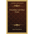 Friendship and Other Essays - Hardcover
