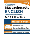 MCAS Test Prep: Grade 8 English Language Arts Literacy (ELA) Practice Workbook and Full-length Online Assessments: Next Generation Mas - Paperback