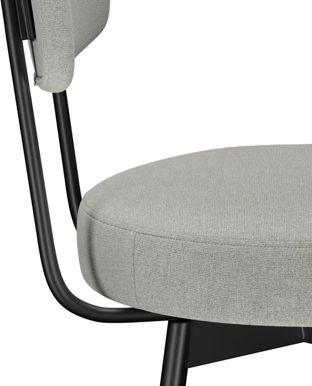 Giselle Swivel Bar Stools Set 2 29 Inch Upholstered Light Grey