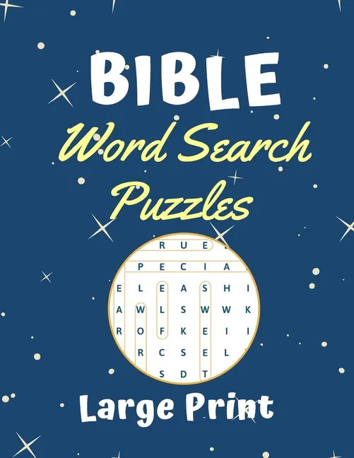 Bible Word Search Puzzles Large print: Puzzle game for adults and kids (8,5" x 11") - Paperback