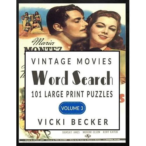 Vintage Movies Word Search: 101 Large Print Word Search Puzzles - Paperback