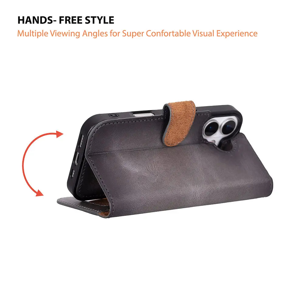 iPhone 17 Leather Wallet Case Detachable RFID MagSafe – Magic Series