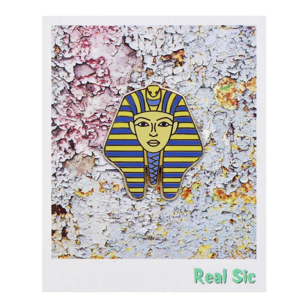 King Tut Mask Pin - Historic Egyptology Enamel Pin