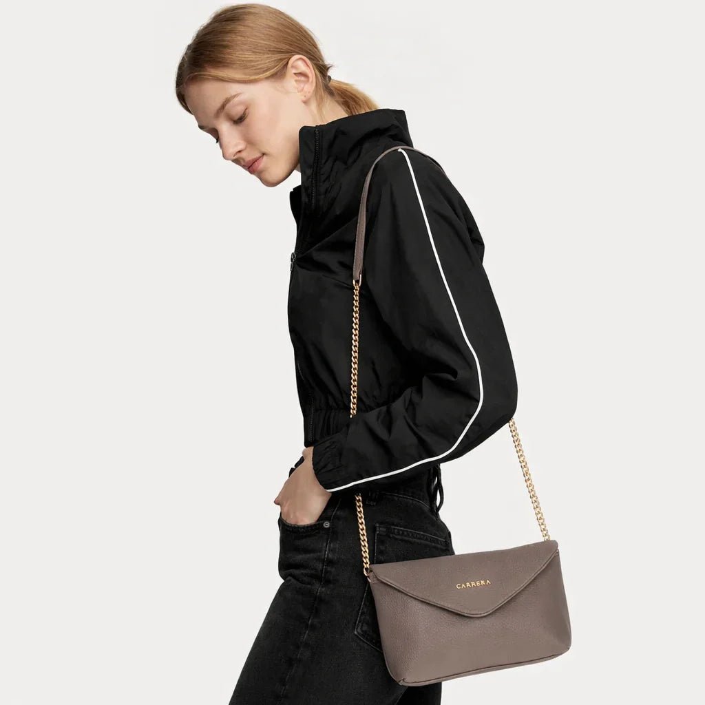 Carrera Lunera Women’s Leather Bag – Floater Leather Women’s Shoulder & Crossbody Bag with Chain Strap for Everyday Elegance | Minimal & Handcrafted