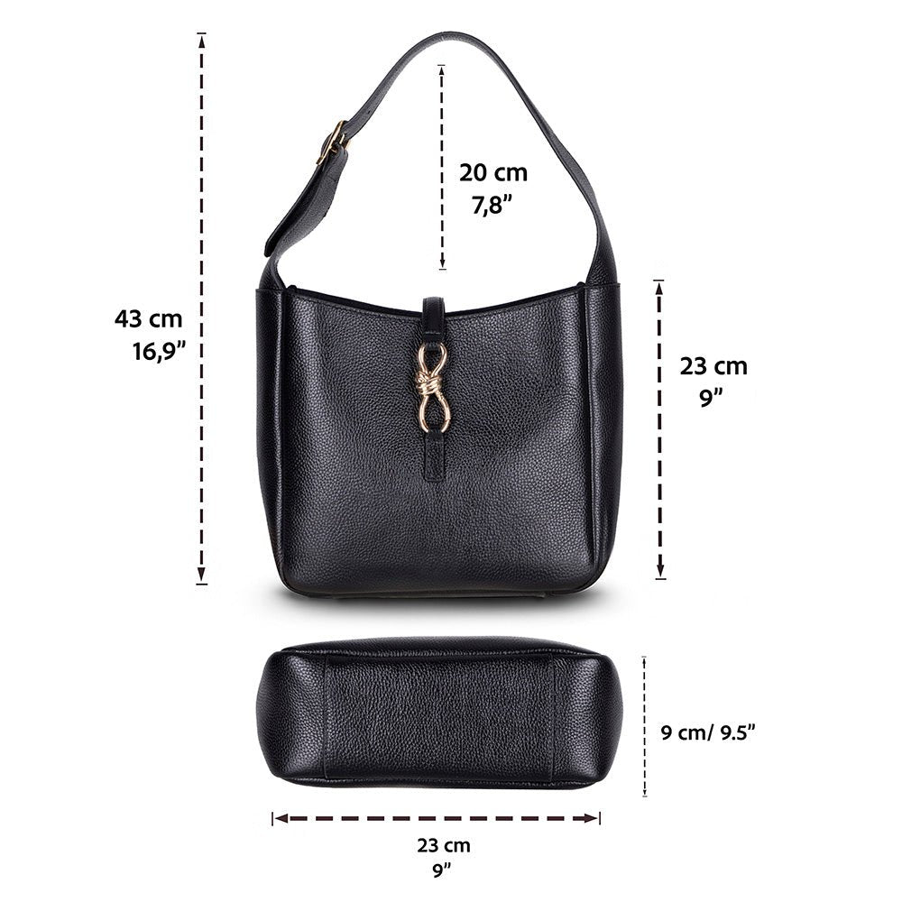 Azura Women’s Leather Shoulder Bag – Genuine Leather Handbag for Everyday Elegance | Minimal & Handcrafted