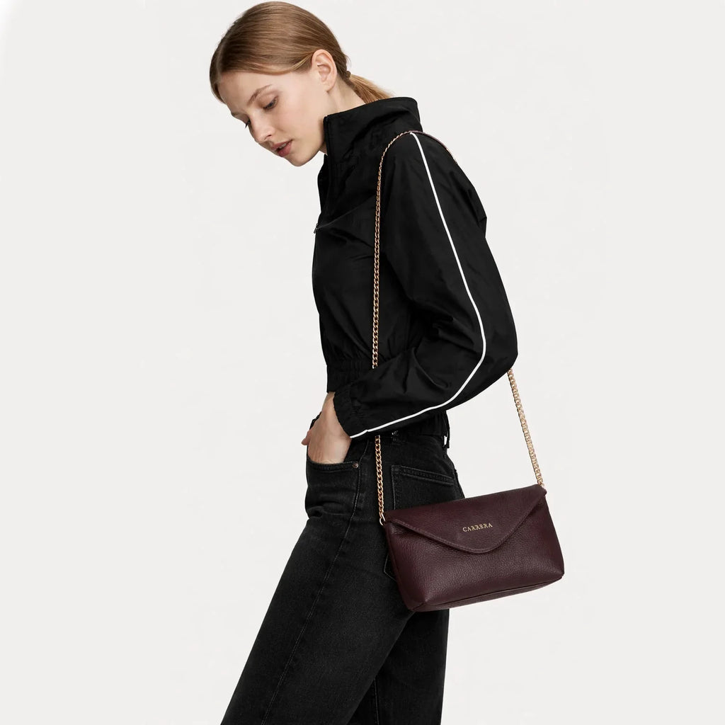Carrera Lunera Women’s Leather Bag – Floater Leather Women’s Shoulder & Crossbody Bag with Chain Strap for Everyday Elegance | Minimal & Handcrafted