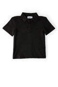 Boys Black S/S Polo